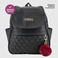 Linda Mochila Bolsa Pequena Feminina Moda Varejo Atacado Cor Preto-marrom Foto  mini 1