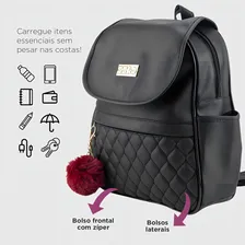 Linda Mochila Bolsa Pequena Feminina Moda Varejo Atacado Cor Preto-marrom Foto mini  2