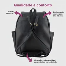 Linda Mochila Bolsa Pequena Feminina Moda Varejo Atacado Cor Preto-marrom Foto mini 4