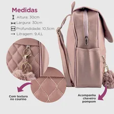 Linda Mochila Bolsa Pequena Feminina Moda Varejo Atacado Cor Rosa-Jeans Foto mini 3
