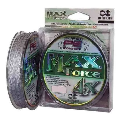 Linha 4x 300m Multi Max Force 0,14mm 18lb Cor Cinza Foto 1
