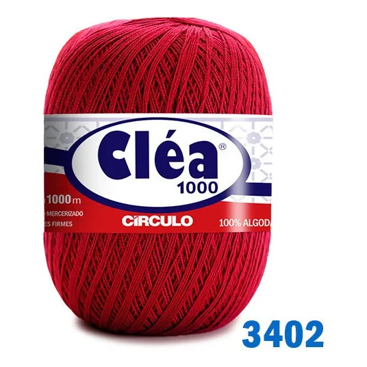 Linha ClĂ©a 1000m CĂrculo CrochĂȘ Cor 3402 - Vermelho CĂrculo Foto 1