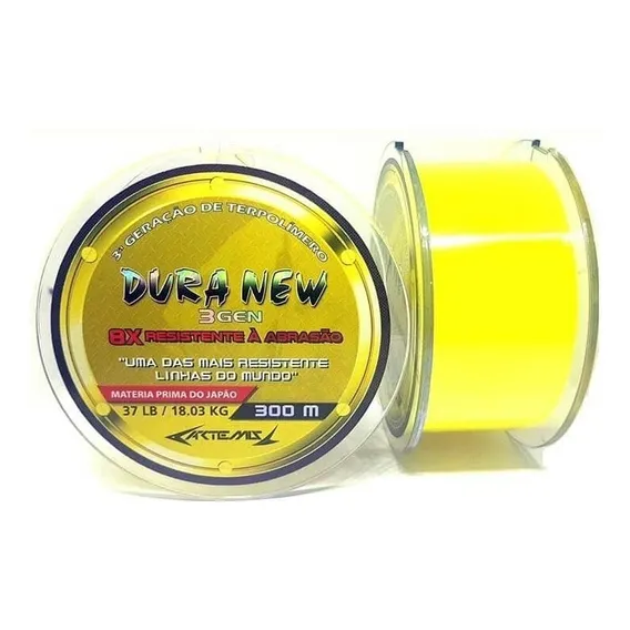 Linha Duranium Duranew 0.40 Mm 300m Amarela Monofilamento Cor Amarelo Foto 1