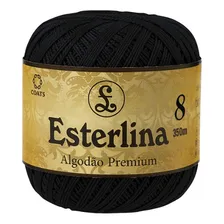 Linha Esterlina Nº8 Crochê Coats Corrente 350 Metros Cor 0000n Foto  mini 1