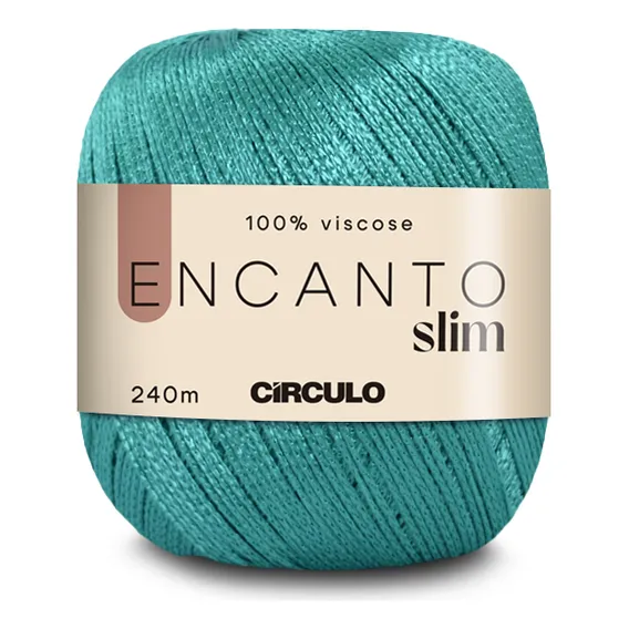 Linha Fio Encanto Slim Crochê Tricô Brilho Círculo 1 Novelo Cor 5556 - Tiffany Foto 1
