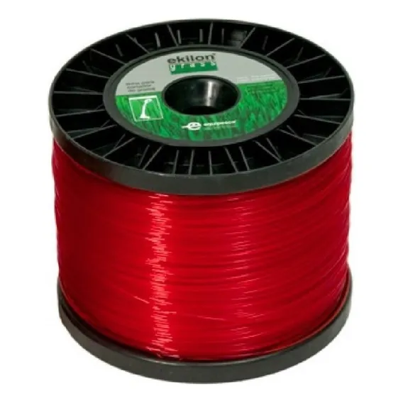 Linha Fio Nylon Cortar Grama Roçadeira 1,6mm 430mt 1kg Cor Vermelha Foto 1