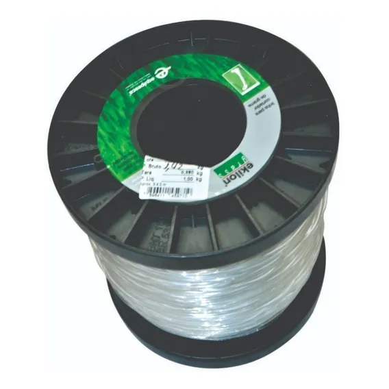 Linha Fio Nylon Cortar Grama Roçadeira 2,0mm 285mt 1kg Cor Crystal Foto 1