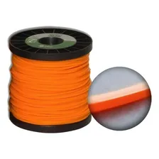 Linha Fio Nylon Quadrado Cortar Grama Roçadeira 3,0mm 116mt Cor Laranja Foto mini 1