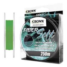 Linha Mono Crown Fiber Soft 0,37mm 27lb/12,2kg - 250 Metros Cor Verde Foto  mini 1