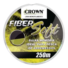Linha Mono. Crown Fiber Soft Amarelo 0,33mm 22lbs - 250m Foto mini 2