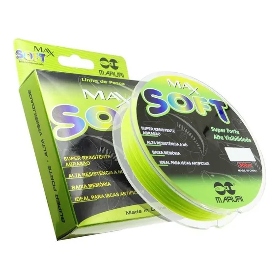 Linha Mono Maruri Max Soft 0,57mm 40,7lb/18,5kg Verde - 300m Foto 1
