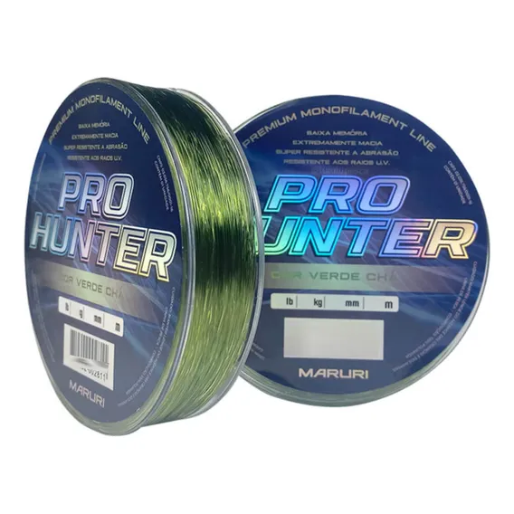 Linha Monof. Maruri Pro Hunter 0,30mm 18lb 200m Verde Chá Foto 1