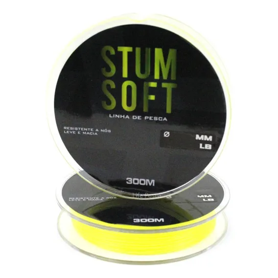 Linha Monofil Albatroz Stum Soft 0,30mm (8,7kg) - 300 Metros Cor Yellow Foto 1