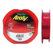 Linha Monofilamento Araty Red Spider 0,35mm 300m Vermelha Foto mini  3