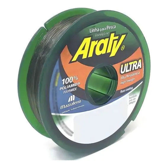 Linha Monofilamento Araty Ultra 0.35mm 19,2lbs 120m - Prata Foto 1