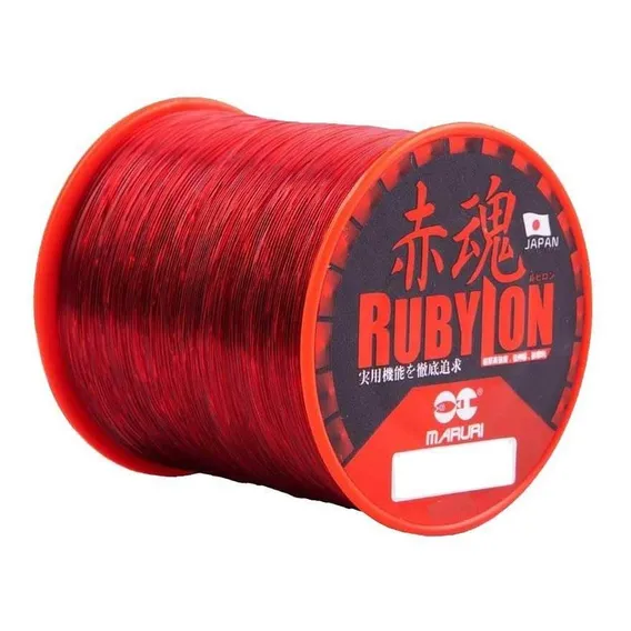 Linha Monofilamento Rubylon Vermelha 600m 0.30mm 17lb Foto 1