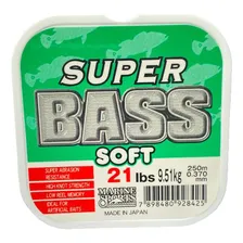 Linha Monofilamento Super Bass Soft 0,37mm 21lbs 9,51kg 250m Cor Verde Foto mini 3