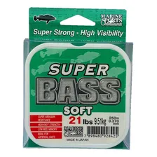 Linha Monofilamento Super Bass Soft 0,37mm 21lbs 9,51kg 250m Cor Verde Foto mini 2