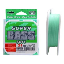 Linha Monofilamento Super Bass Soft 0,37mm 21lbs 9,51kg 250m Cor Verde Foto mini 1