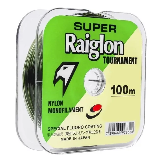 Linha Monofilamento Super Raiglon 330mm 100m Verde - Marine Foto 1