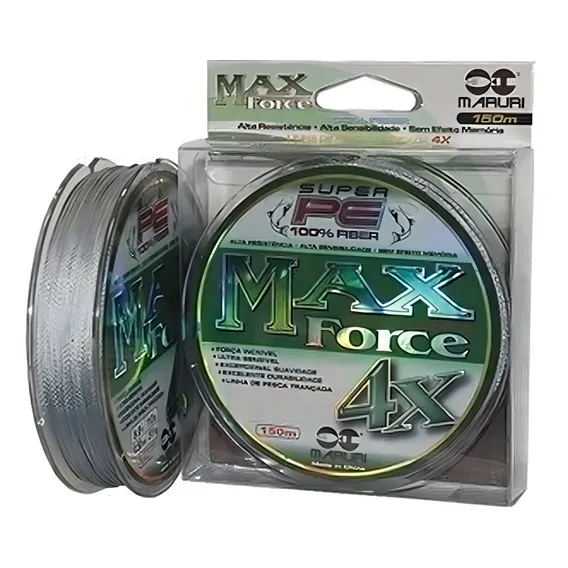 Linha Multifilamento 4x Maruri Max Force 0,30mm 44lbs 150m Foto 1