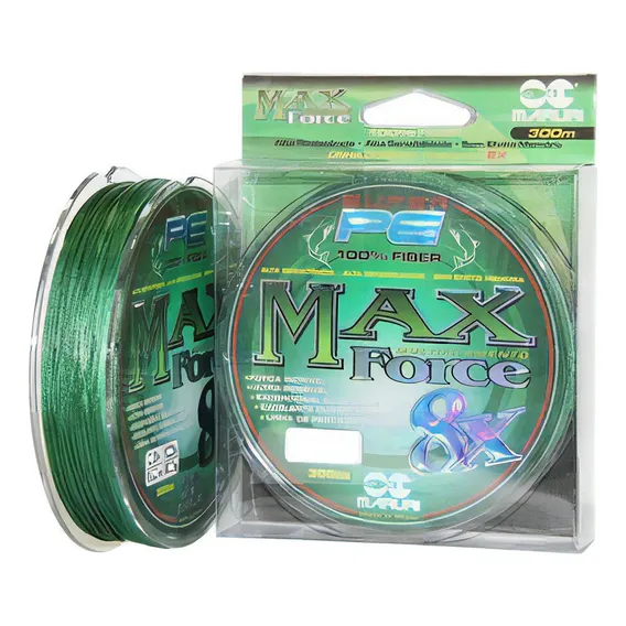 Linha Multifilamento 8 Fios Maruri Max Force 8x 0,45mm 300m Cor Verde Foto 1