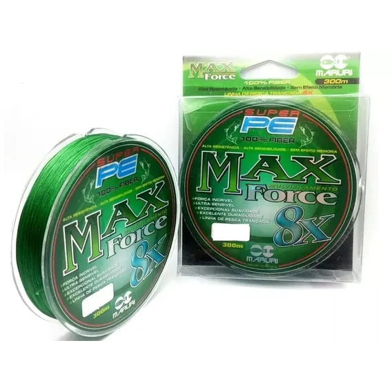 Linha Multifilamento 8x 0,20 Mm Max Force 300 Metros Cor Verde Foto 1
