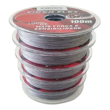 Linha Multifilamento 8x Fiber Flex Crown 100 Metros Cinza Foto mini  2