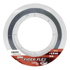 Linha Multifilamento 8x Fiber Flex Crown 100 Metros Cinza Foto  mini 1