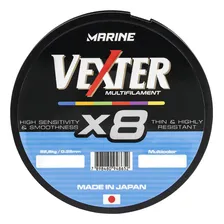 Linha Multifilamento 8x Vexter 300m Multicolor 20lb 0.19mm Foto  mini 1