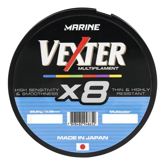Linha Multifilamento 8x Vexter 300m Multicolor 20lb 0.19mm Foto 1