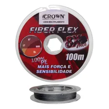 Linha Multifilamento Crown Fiber Flex 8x 0,18mm 24lbs 100m Foto mini 1
