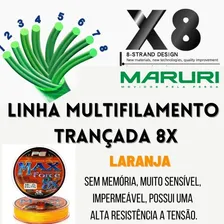 Linha Multifilamento Maruri 8x Max Force 39lb 0,30mm Orange Cor Laranja Foto mini 2