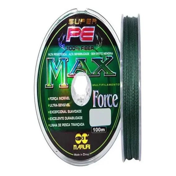 Linha Multifilamento Maruri Max Force Pe 0,18mm 21 Lbs 100m Foto 1