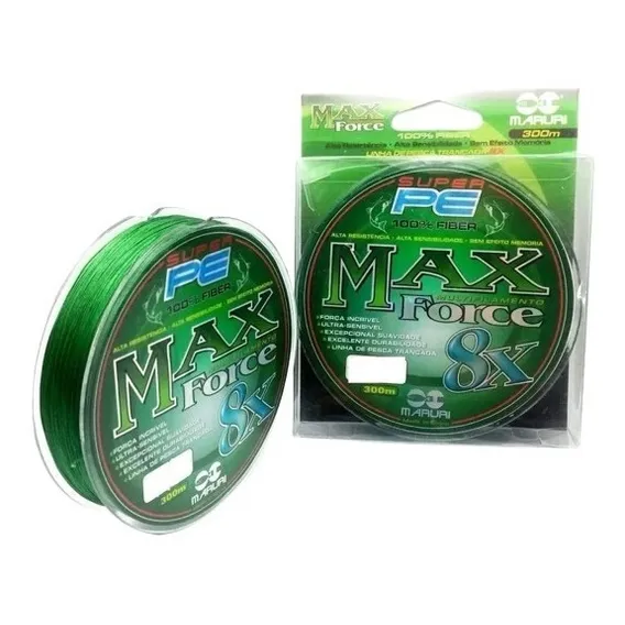 Linha Multifilamento Max Force 8x 0,24mm 26lbs - 300m Foto 1