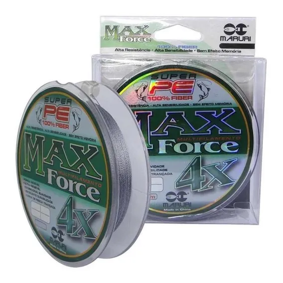 Linha Multifilamento Maxforce Pe 4x 300m 0.34 48lb - Maruri Foto 1