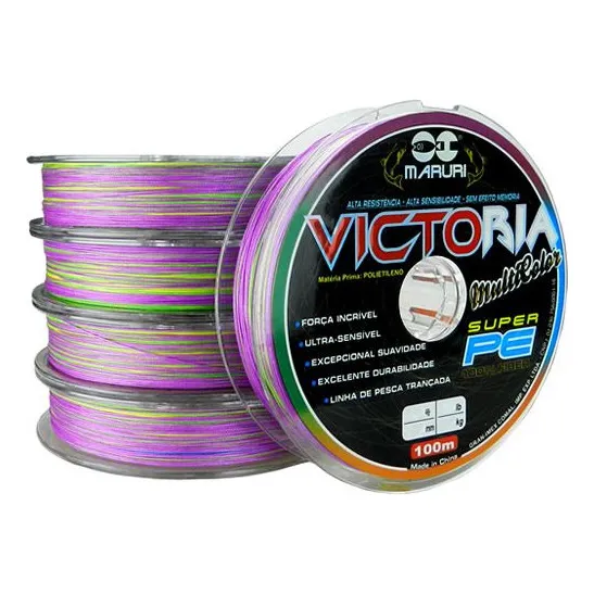 Linha Multifilamento Multicolor Victoria 8x 0,27mm 30lb 100m Foto 1