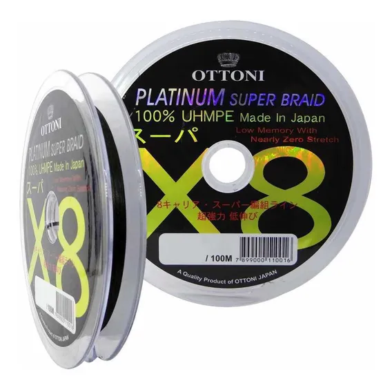 Linha Multifilamento Platinum X8 0,33mm 60lb/27.3kg - Verde Foto 1