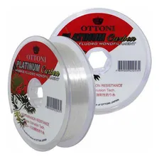 Linha Ottoni Platinum Carbon Fluorcarbon Leader 100m Foto  mini 1