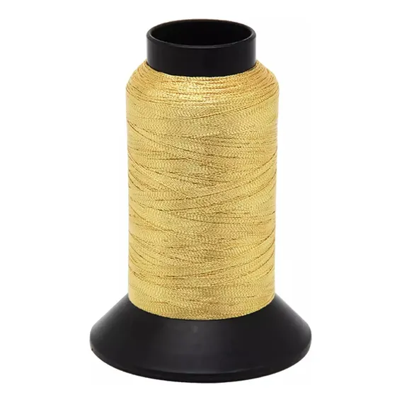 Linha Para Bordar Metalizada Ricamare Vc 1000m Tex 27 Cor 2999- Ouro Foto 1