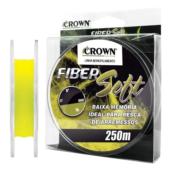 Linha Pesca Crown Fiber Soft Monofilamento 0,40mm 32lbs 250m Foto 1