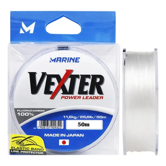 Linha Pesca Fluorcarbono Leader Vexter 50m 106 Libras 0.91mm Foto 1