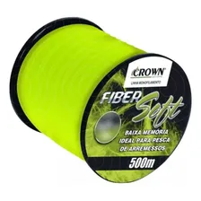 Linha Pesca Mono Soft Baixa Mem贸ria Fiber Crown 0,40mm 500m Cor Amarela Foto mini 3
