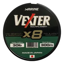 Linha Pesca Multifilamento Marine Vexter X8 0.25mm 30lb 300m 8 Fios Cor Verde Foto mini 2
