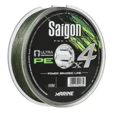Linha Pesca Multifilamento Saigon 4 Fios 0,37mm 55lb 100m Cor Verde Foto mini 1