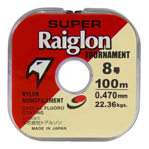 Linha Pesca Transparente Super Raiglon 100m 0,470mm Foto 1