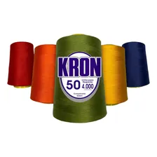 Linha Pesponto 50 Cone 4000 Jds Kron Costura Jeans Poliéster Cor 0 - Branco Foto mini 1