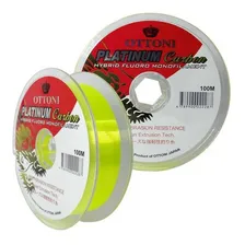 Linha Platinum Fluorcarbon Leader Fluo-yellow 0.30mm - 100m Foto  mini 1