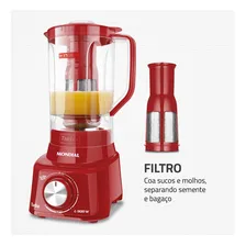 Liquidificador Mondial Turbo 900w L-900 Fr-2c Cor Vermelho 110V Foto mini 4