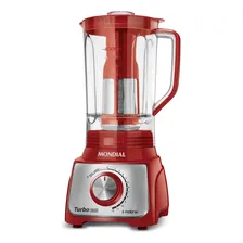 Liquidificador Mondial Turbo Inox 3l 1100w Vermelho 127v Foto mini 2